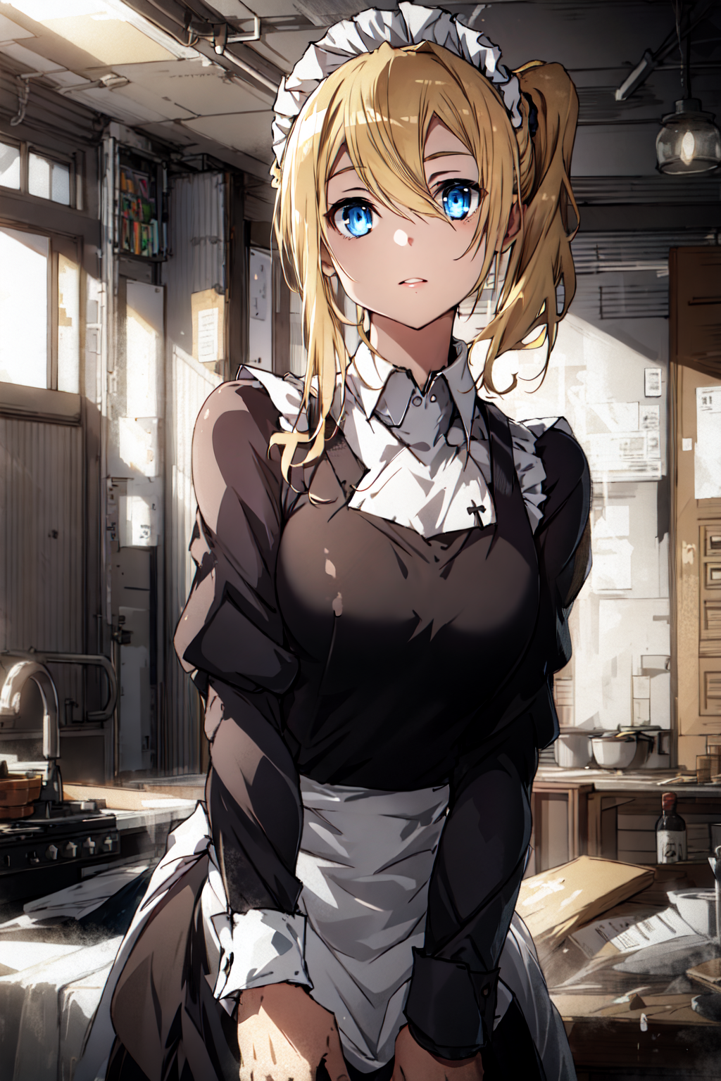 03173-2305015055-masterpeace,best quality,highres,1girl,hayasaka ai,solo,blonde hair,maid,blue eyes,side ponytail,hair scrunchie,hair ornament,bl.png